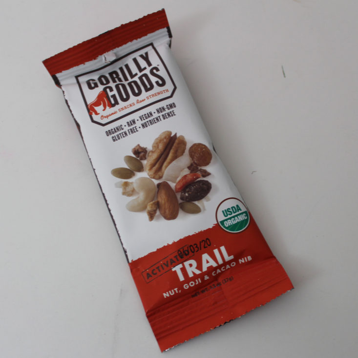 Clean Fit Box May 2019 - Gorilly Goods Trail Nut Goji and Cacao Mix Top