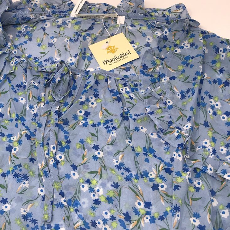 my fashion crate styling subscription review may 2019 blue floral top