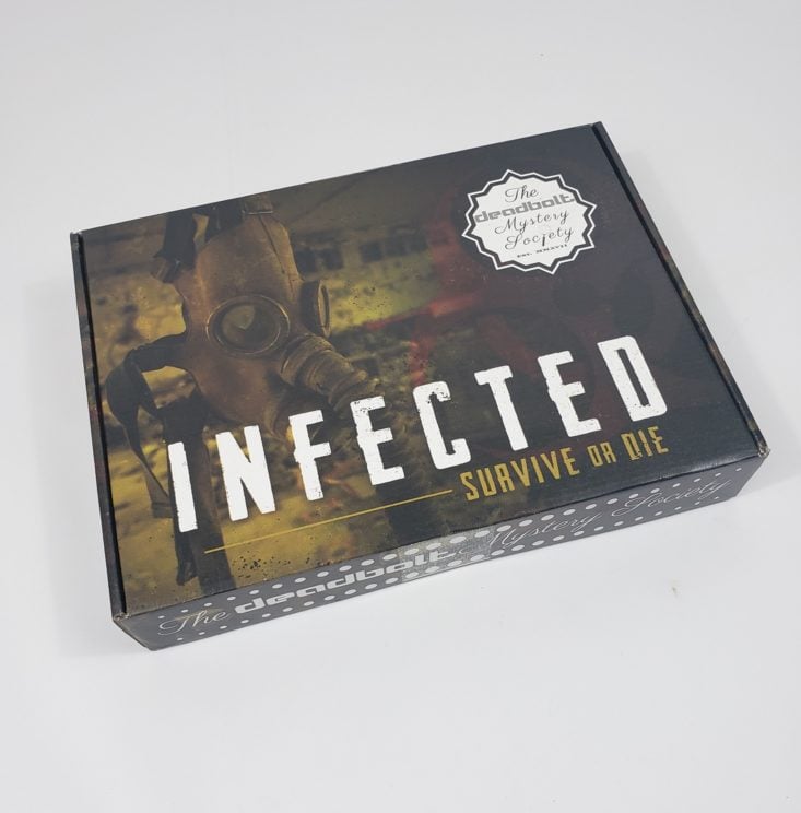 Deadbolt Mystery Society May 2019 “Infected” Review - Box Closed Top