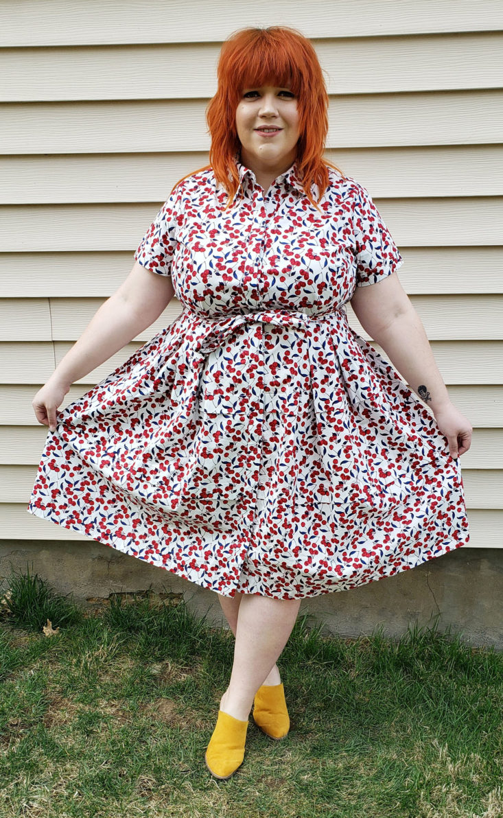 Dia & Co Subscription Box Review March 2019 - Ivey Shirt Dress by Donna Morgan Size 20 3 Front