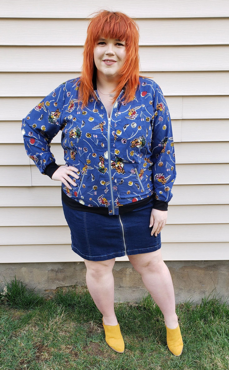 Dia & Co Subscription Box Review March 2019 - Leah Bomber Jacket by East Adeline Size 2x 2 Front