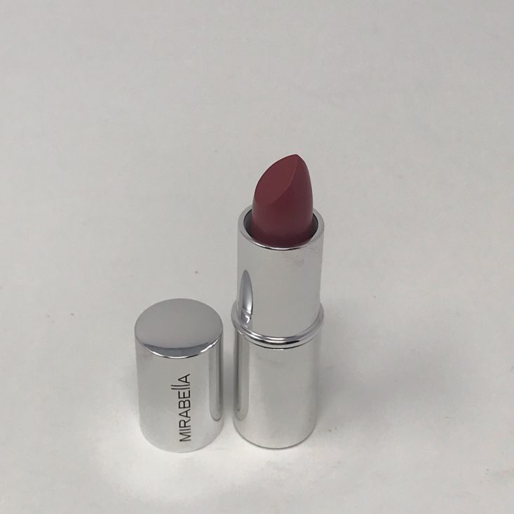 my fashion crate styling subscription review may 2019 deep red mirabella lipstick