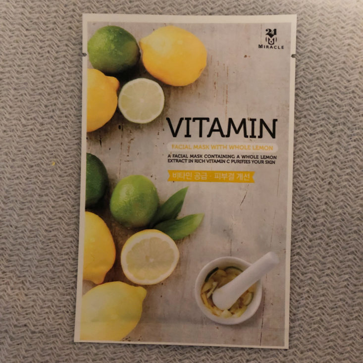 Facetory 4 Ever Fresh Subscription Review April 2019 - 24 Miracle Vitamin Facial Mask with Whole Lemon Front Top