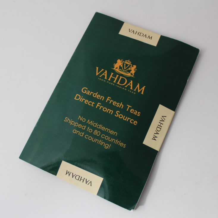 Fit Snack Box May 2019 - Vahdam Organic Green Tea - Tea 1