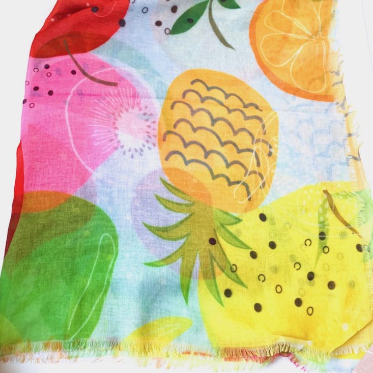 Fruit For Thought April 2019 - 2 Chic Fruit Print Scarf 3 Top