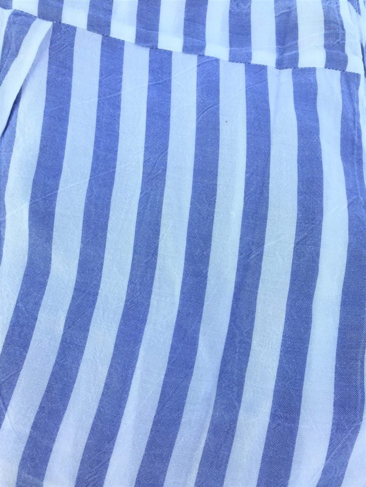 Golden Tote May 2019 - Striped Shirt Closeup