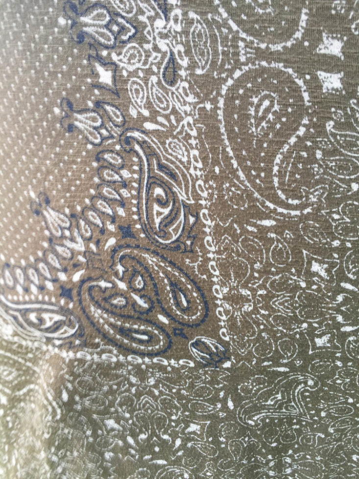 Gwynnie Bee May 2019 - Bandana Print Olive Henley Top Closer