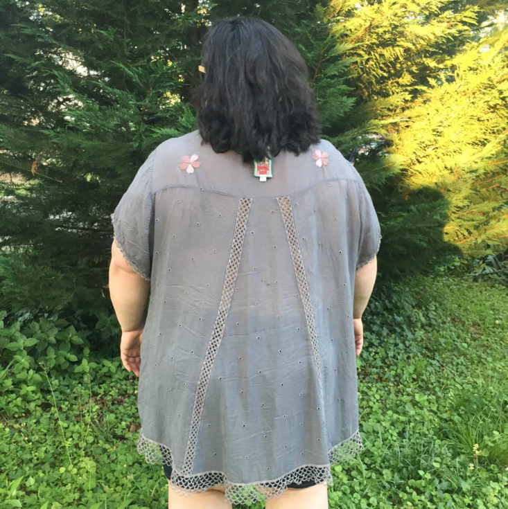 Gwynnie Bee May 2019 - Lace Trim Royal Blouse Back