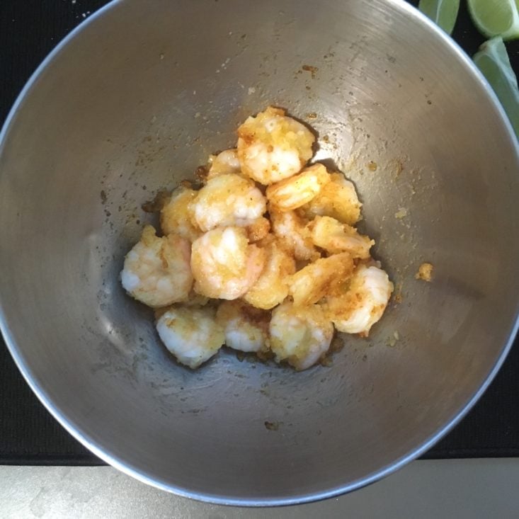 Home Chef Subscription Box Review May 2019 - SHRIMP SEASONED