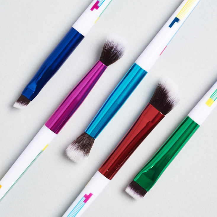 Ipsy x Tetris May 2019 makeup subscription box review brushes