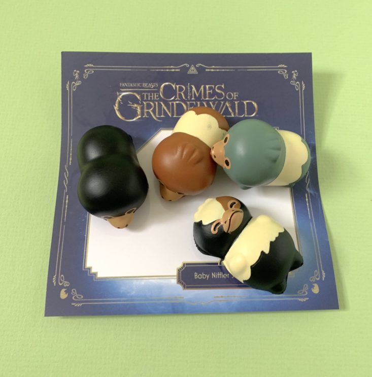J.K. Rowling’s Wizarding World Crate March 2019 - Baby Niffler Squish Stress Toy Set Front 2