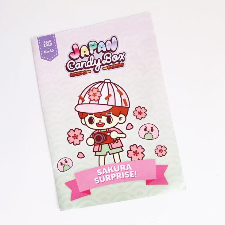 Japan Candy Box Sakura Surprise Review April 2019 - Information Sheet Cover Top