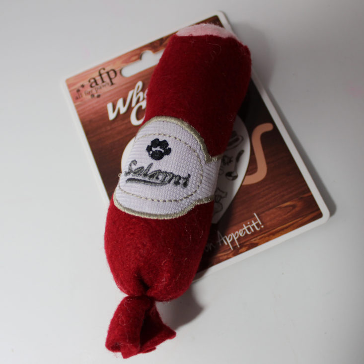 KitNipBox May 2019 Review - All for Paws Dried Salami Kicker Top