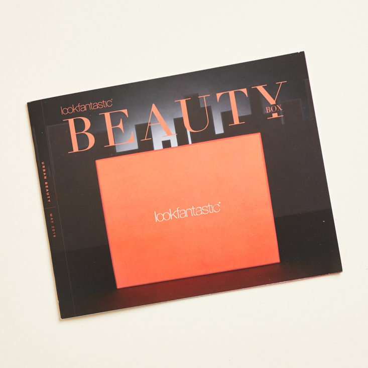 Look Fantastic May 2019 beauty box review booklet cover