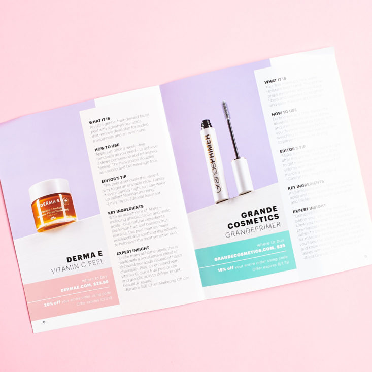 New Beauty Test Tube April 2019 review booklet