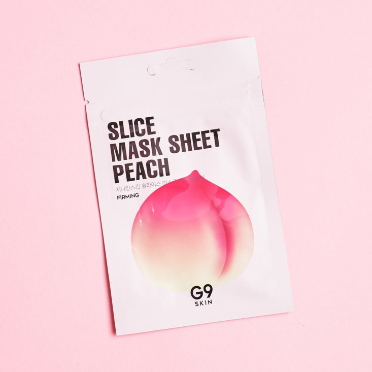 Piibu April 2019 sheet mask subscription review peach slice mask