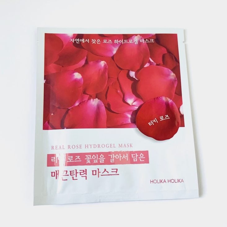 Pink Seoul Mask April 2019 - Holika Holika Rose Hydrogel Mask Front
