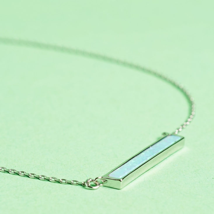 Rocksbox May 2019 review opal necklace side view