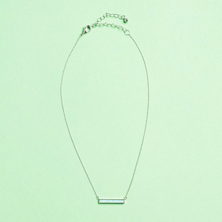 Rocksbox May 2019 review silver opal necklace