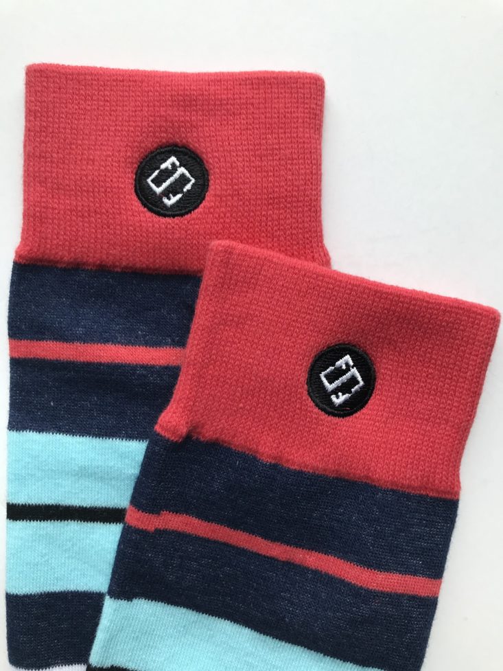 Sock Fancy Men May 2019 - stripe sock top embelishment Top