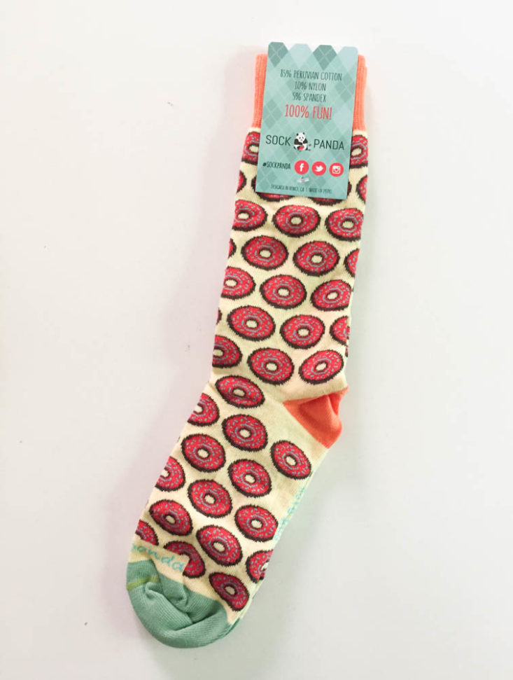 Sock Panda Men April 2019 - Small Donut Socks Package Side