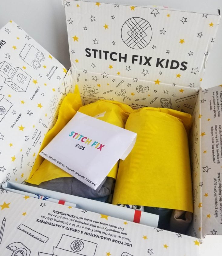 Stitch Fix Kids Boys May 2019 packaging