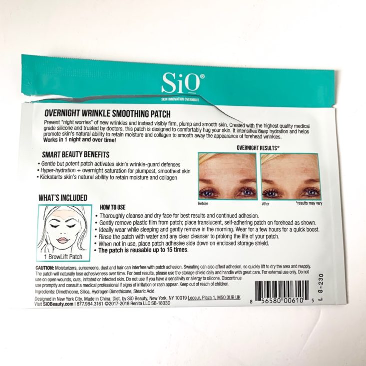 The Beauty Report Stop The Clock Box Review - SiO Beauty SiO BrowLift 2 Top