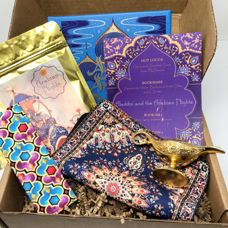 Coffee and a Classic Subscription Box Review May 2019 – Box Open With Products Top