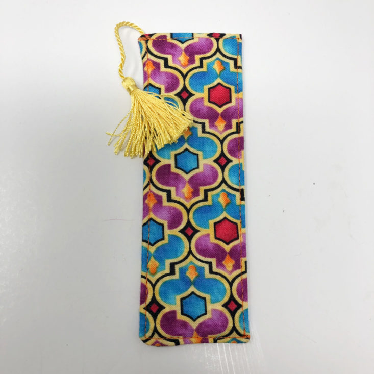 Coffee and a Classic Subscription Box Review May 2019 – Hand-made Fabric Bookmark from Coffee and a Classic Top