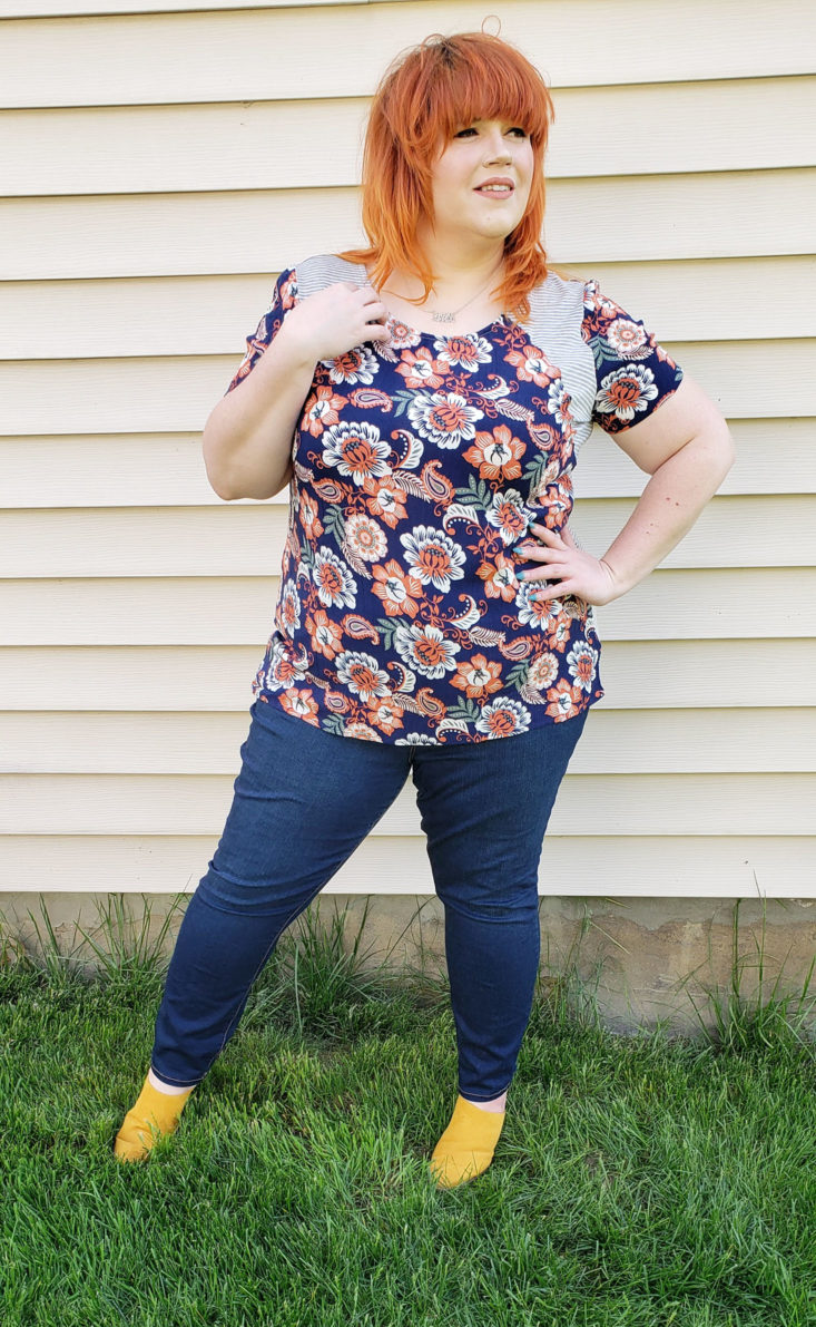 Dia & Co Subscription Box Review May 2019 - Maeve Mix- Print Tee by Gilli Size 3x 1 Front