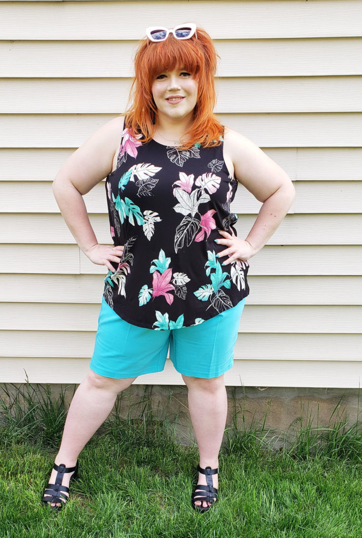 Dia & Co Subscription Box Review May 2019 - Miranda Pleat Black Top by In Every Story Size 1x 1 Front