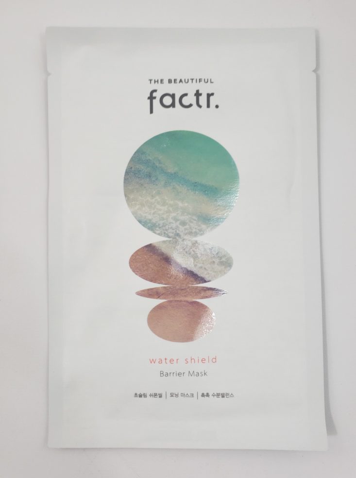 Facetory Lux Plus Review Summer 2019 - The Beautiful Factr Water Shield Barrier Mask 1 Top
