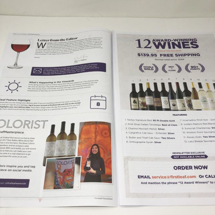 Firstleaf Wine Subscription Review June 2019 - Magazine 2 Top