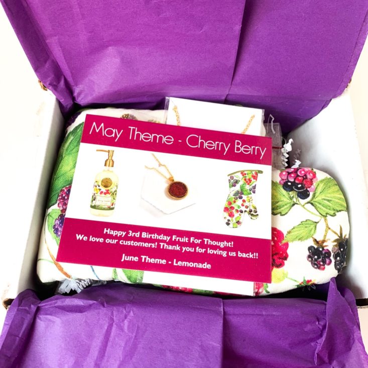 Fruit For Thought “Cherry Berry” May 2019 - Open Box 2