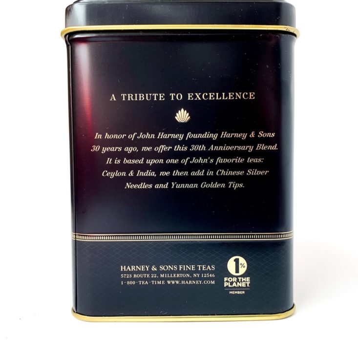 Harney & Sons May 2019 - Harney & Sons 30th Anniversary Black Tea Blend 3