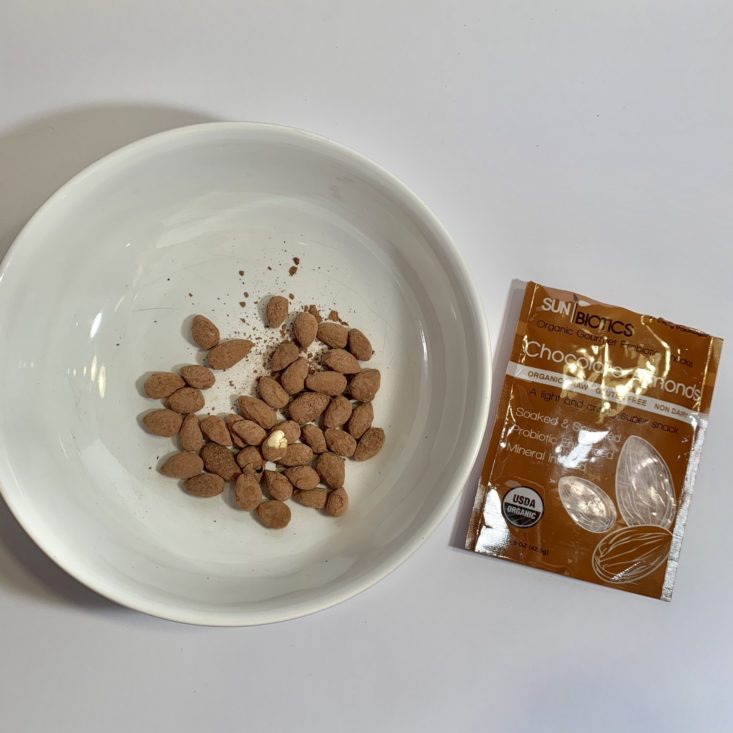 Keto Krate May 2019 - Sunbiotics Chocolate Probiotic Almonds, 1.5 oz Plated