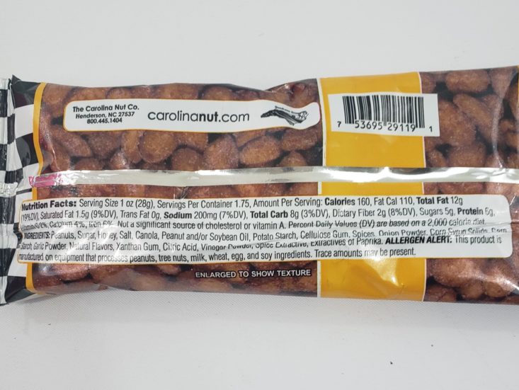 Monthly Box of Food and Snacks June 2019 - The Carolina Nut Honey Roasted Chipotle Peanuts 2