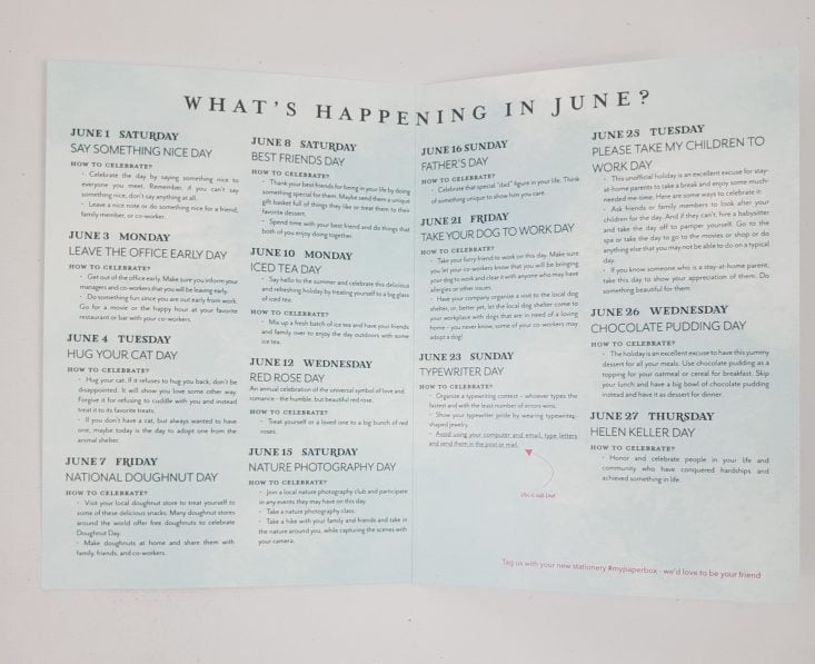 My Paper Box June - Pamphlet 2