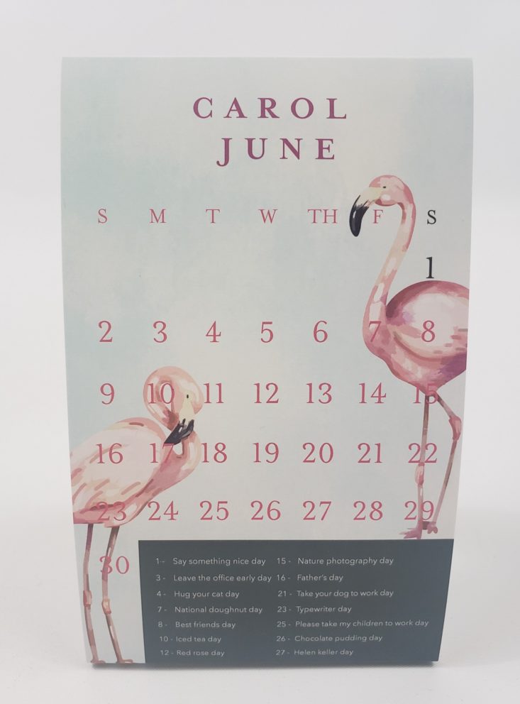My Paper Box June - Personalized Standing Calendar 2