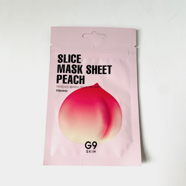 Pink Seoul Plus Box May June 2019 Review - G9 Skin Slice Sheet Mask in Peach Top