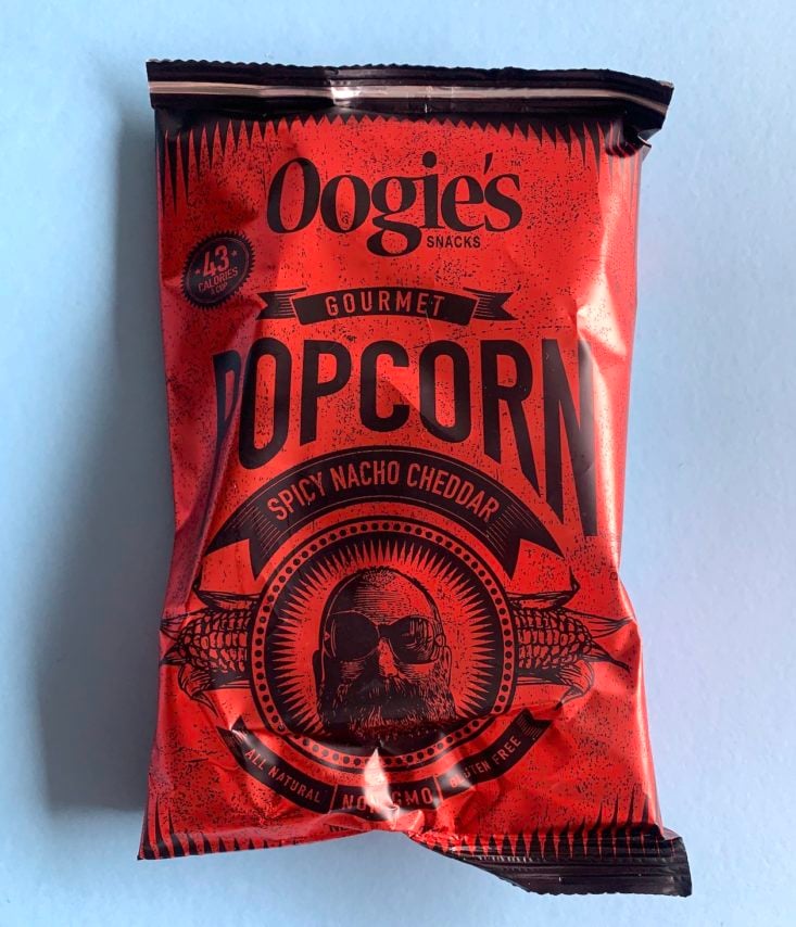 SnackSack Classic May 2019 - Oogie’s Spicy Nacho Cheddar Popcorn 1