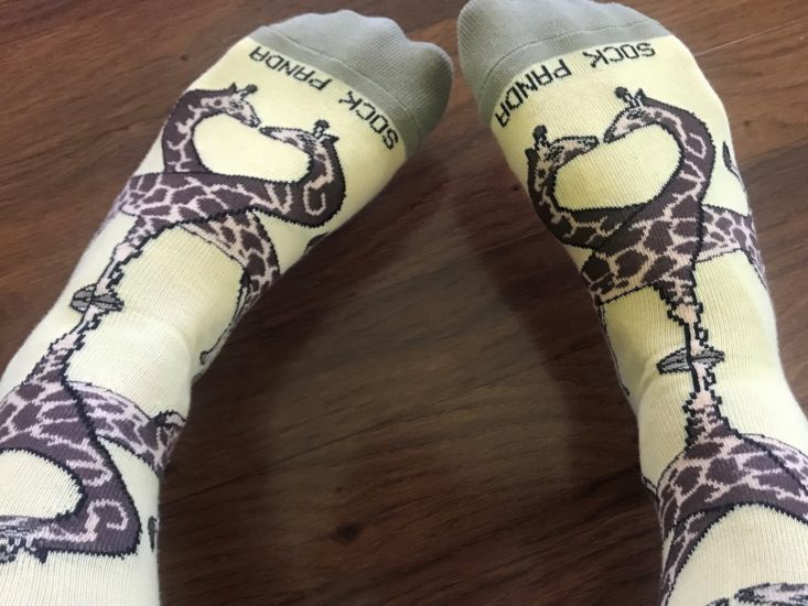 Sock Panda women June 2019 - giraffe just socks on Top