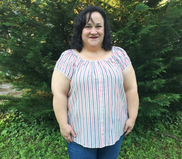 Stitch Fix Plus May 2019 - Jensony Button Detail Top By Ava James 1