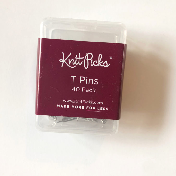 KnitPicks June 2019 T pins package