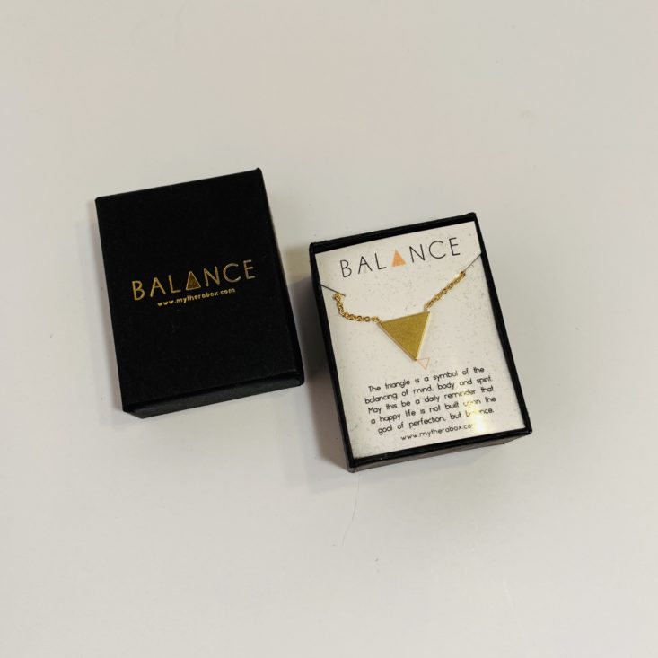 TheraBox April “Anniversary” 2019 - The Happy Shoppe Balance Triangle Necklace 2