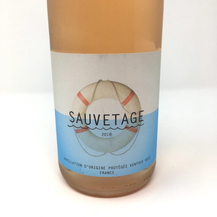 Sauvetage Rosé Bottle Label Front