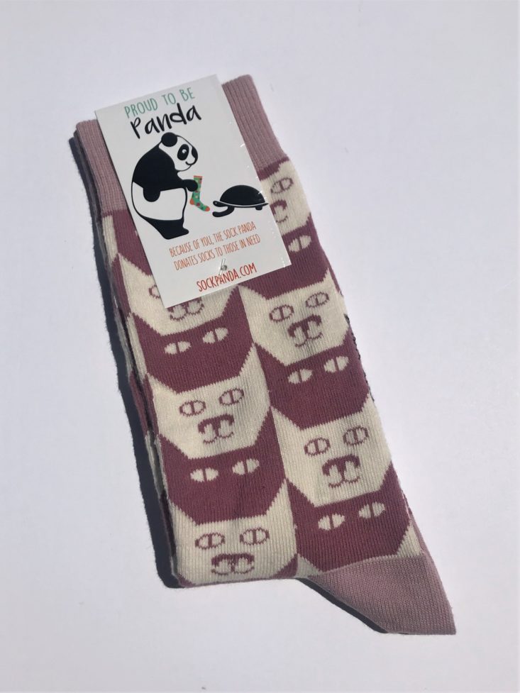 sock panda women June 2019 - dog sock tag front Top