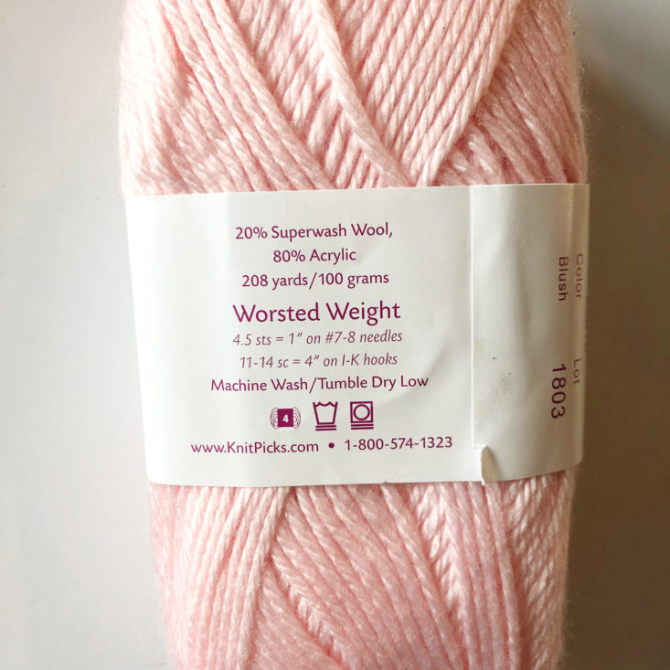 KnitPicks June 2019 yarn label