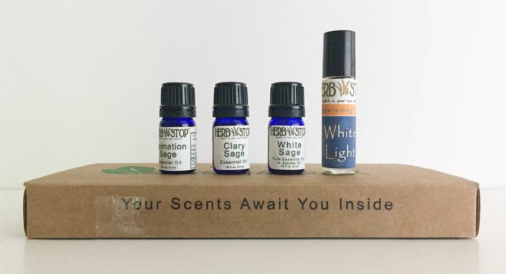 Aroma Box by Herb Stop Essential Oil June 2019 - All Content Front