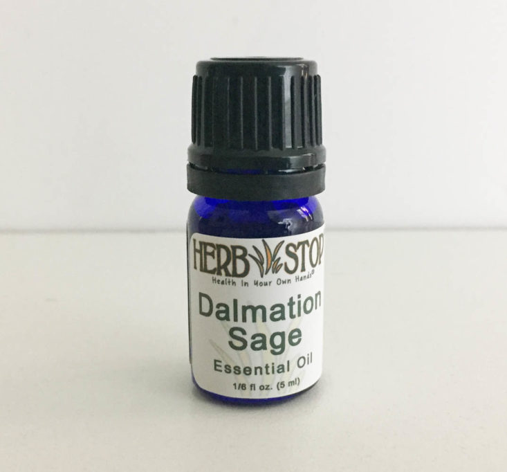 Aroma Box by Herb Stop Essential Oil June 2019 - Dalmation Sage Front